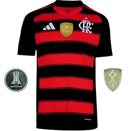 Camisa Masculina Flamengo I 2025/26 Patch Campeão Libertadores