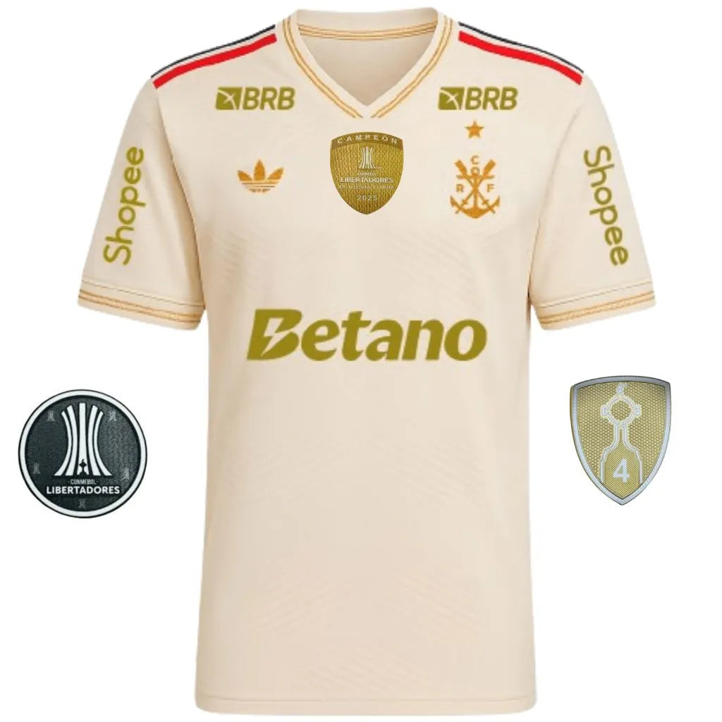 Camisa Masculina Flamengo III 2025/26 Patch Campeão Libertadores