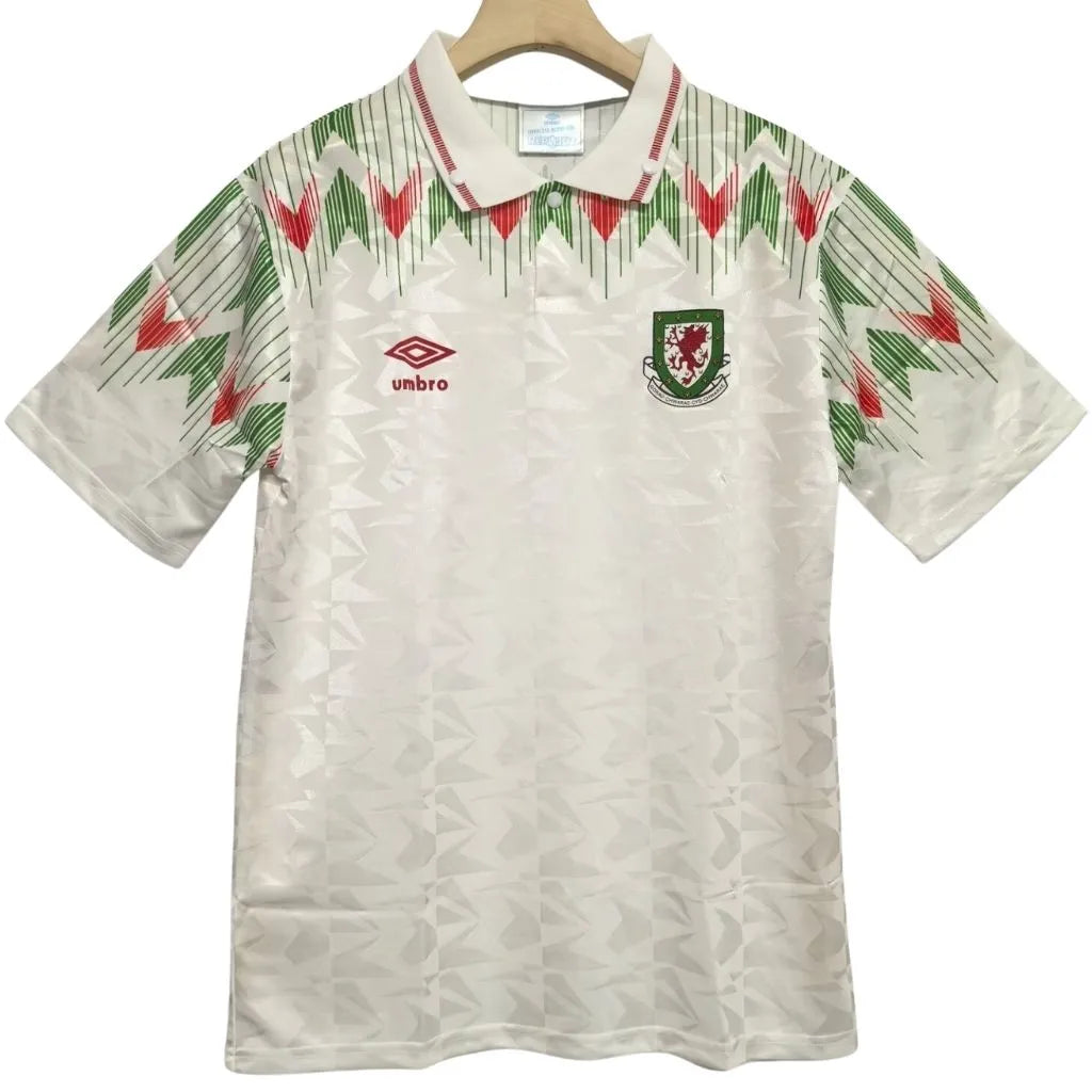 Camisa Masculina Retrô País de Gales 1990